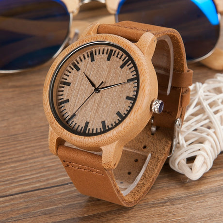 Cool Bamboo Wood Watch - Dazpy