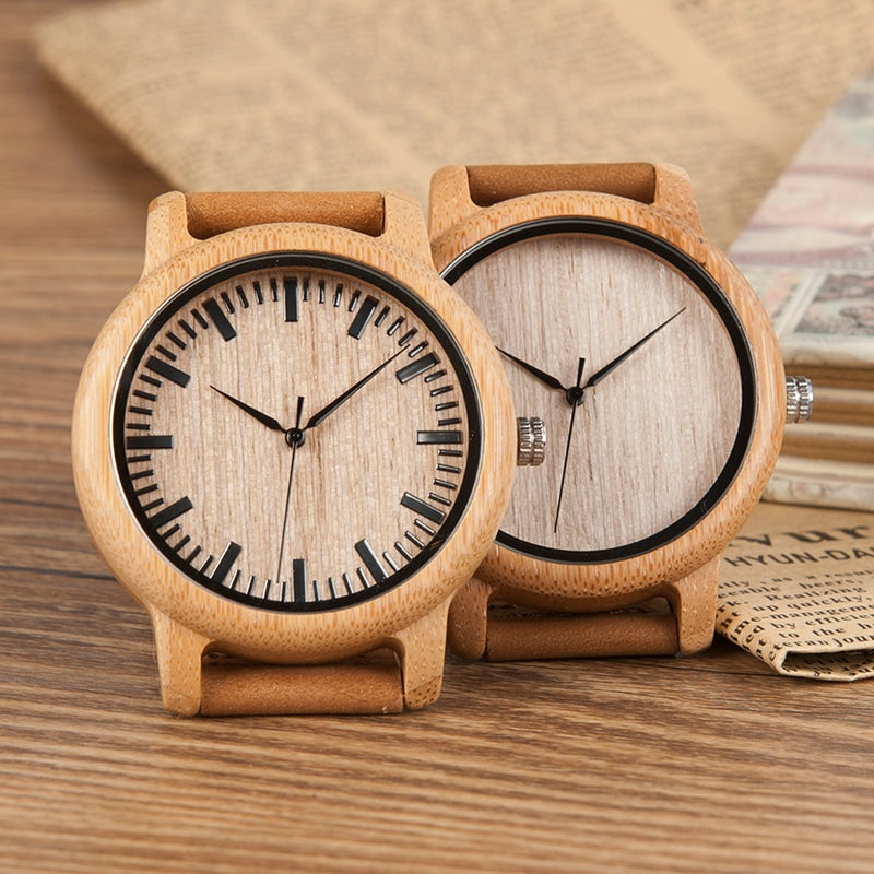 Cool Bamboo Wood Watch - Dazpy