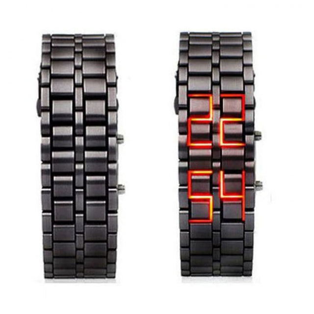 Men's Stylish Digital Metal Band Wristwatch - Dazpy