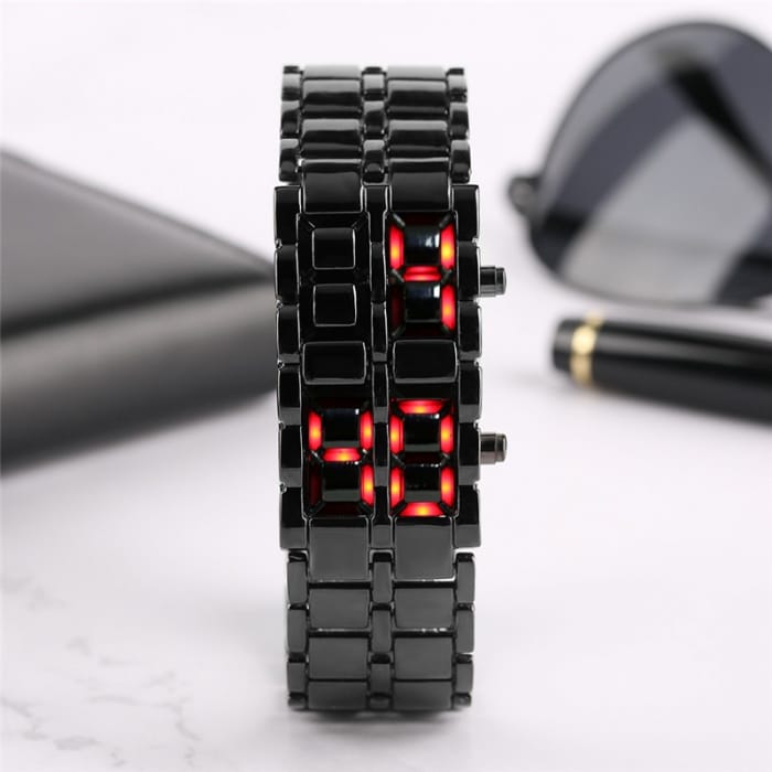 Men's Stylish Digital Metal Band Wristwatch - Dazpy