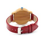 Women's Red Leather Watch - Dazpy