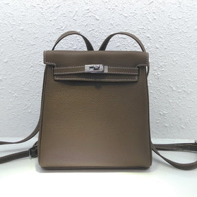 Backpack first layer cowhide school bag