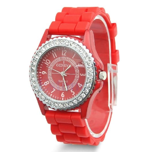 Casual Style Silicone and Crystal Watches - Dazpy