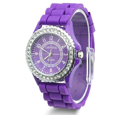 Casual Style Silicone and Crystal Watches - Dazpy