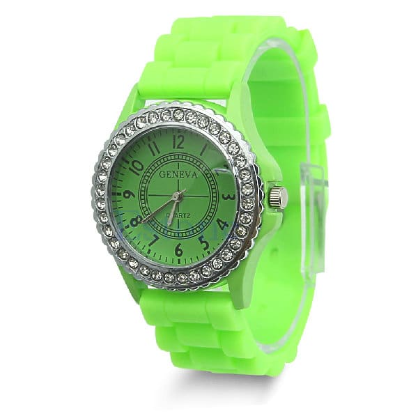 Casual Style Silicone and Crystal Watches - Dazpy