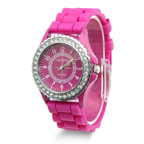 Casual Style Silicone and Crystal Watches - Dazpy