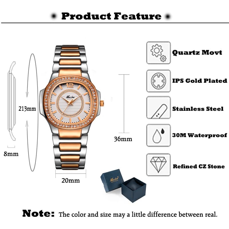 Women's Elegant Quartz Watch - Dazpy