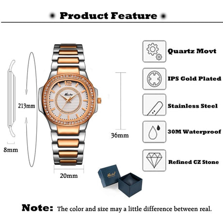 Women's Elegant Quartz Watch - Dazpy