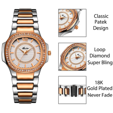 Women's Elegant Quartz Watch - Dazpy