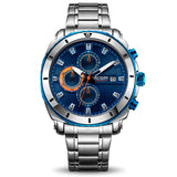 Casual Quartz Wristwatches for Men with Stainless Steel Bracelet - Dazpy