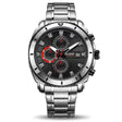 Casual Quartz Wristwatches for Men with Stainless Steel Bracelet - Dazpy