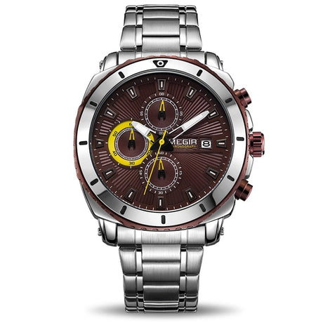 Casual Quartz Wristwatches for Men with Stainless Steel Bracelet - Dazpy