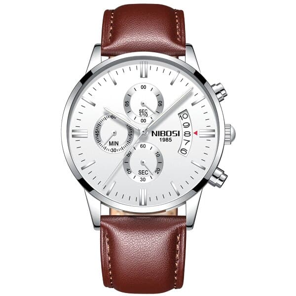 Men's Chronograph Leather Watch - Dazpy