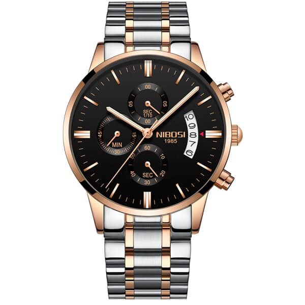 Men's Chronograph Leather Watch - Dazpy