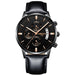 Men's Chronograph Leather Watch - Dazpy