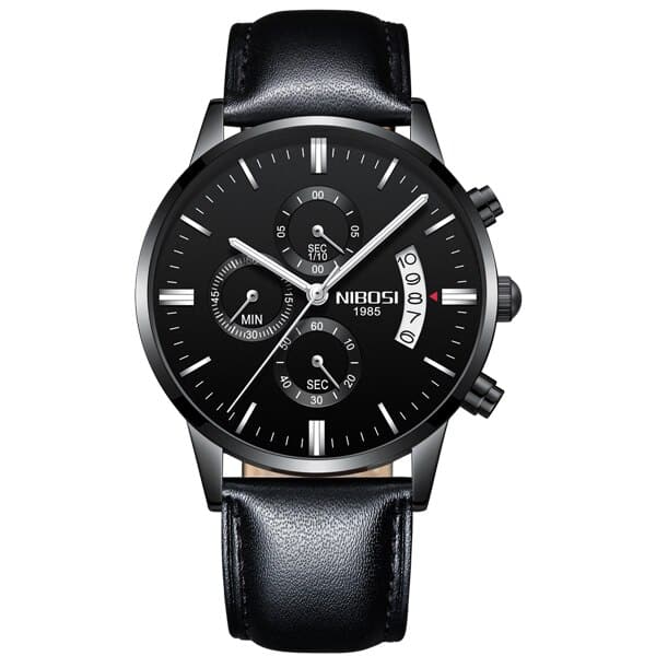 Men's Chronograph Leather Watch - Dazpy