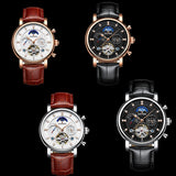 Moon Phase Mechanical Automatic Skeleton Watches for Men - Dazpy