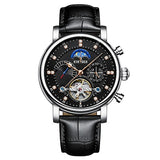 Moon Phase Mechanical Automatic Skeleton Watches for Men - Dazpy