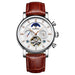 Moon Phase Mechanical Automatic Skeleton Watches for Men - Dazpy