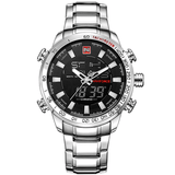 Men's Dual Display Design Stainless Steel Watch - Dazpy