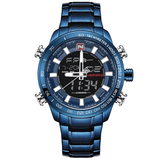 Men's Dual Display Design Stainless Steel Watch - Dazpy