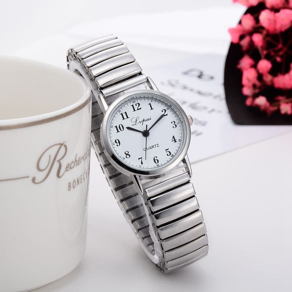 Women's Silver Quartz Watch - Dazpy