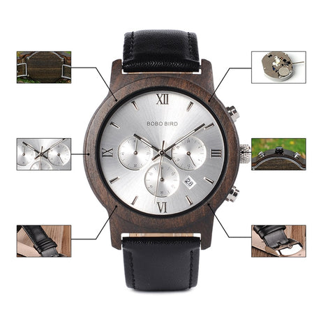 Men's Mechanical Leather Watch - Dazpy