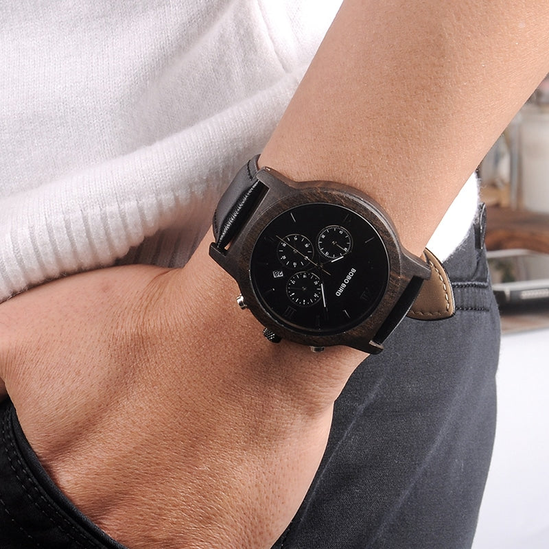 Men's Mechanical Leather Watch - Dazpy