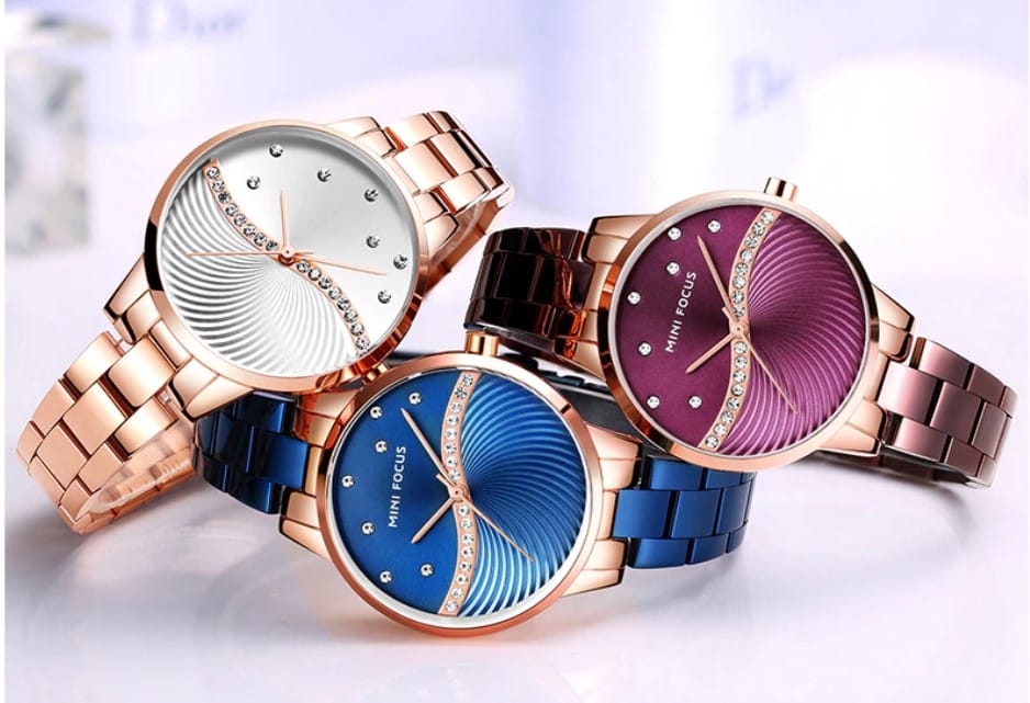 Women's Crystal Wave Multicolor Watches - Dazpy