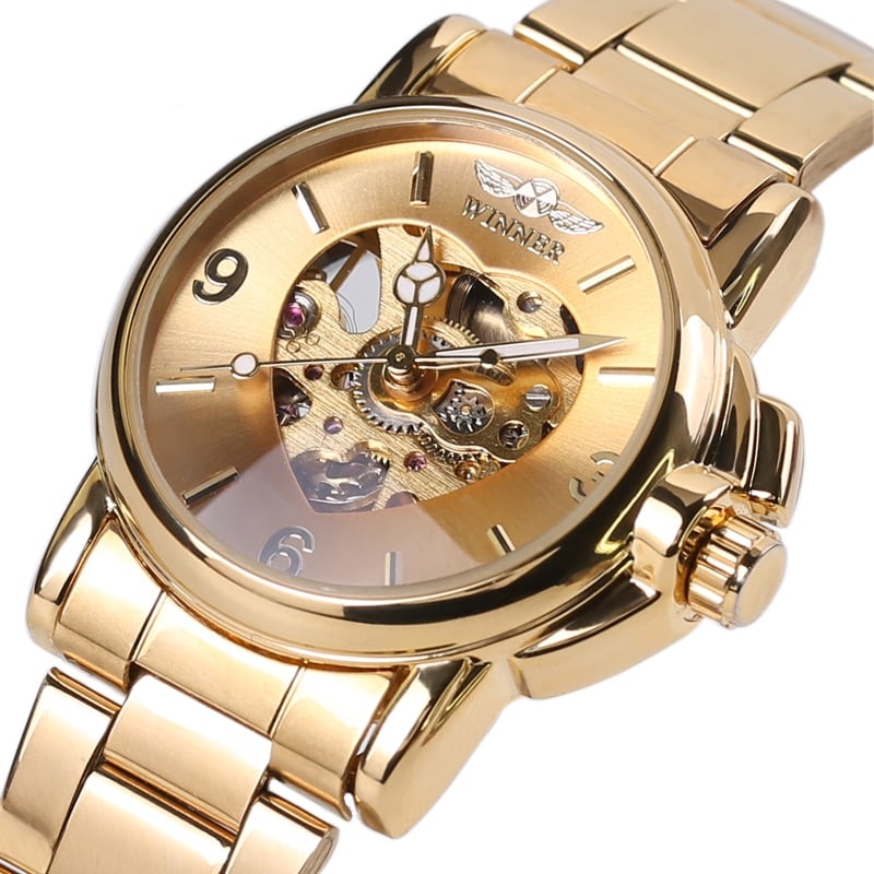 Women's Heart Dial Mechanical Watches - Dazpy