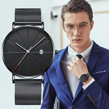 Men's Classic Mesh Stainless Steel Watch - Dazpy