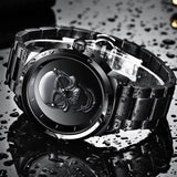 Men's Stainless Steel Skull Watch - Dazpy