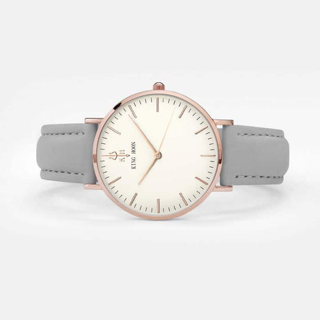 Women's Round Leather Wrist Watches - Dazpy