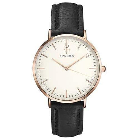 Women's Round Leather Wrist Watches - Dazpy