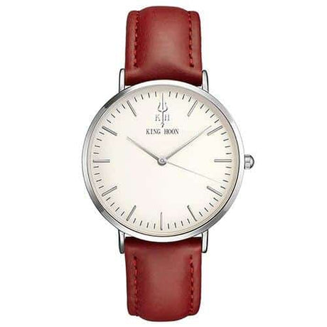 Women's Round Leather Wrist Watches - Dazpy