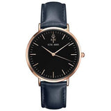 Women's Round Leather Wrist Watches - Dazpy