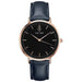 Women's Round Leather Wrist Watches - Dazpy