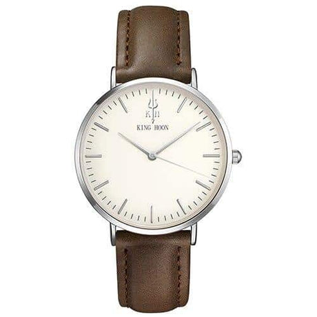 Women's Round Leather Wrist Watches - Dazpy