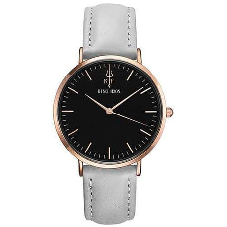 Women's Round Leather Wrist Watches - Dazpy