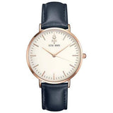 Women's Round Leather Wrist Watches - Dazpy