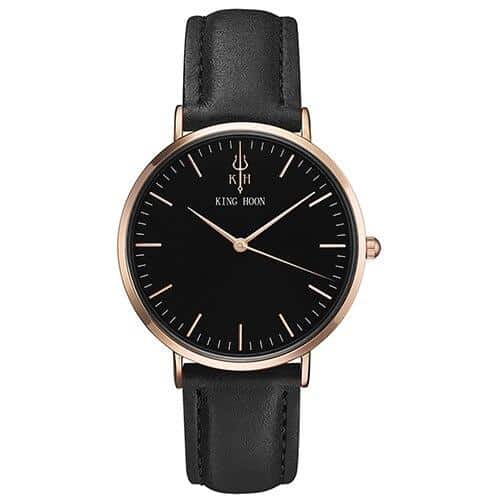 Women's Round Leather Wrist Watches - Dazpy