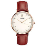 Women's Round Leather Wrist Watches - Dazpy