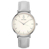 Women's Round Leather Wrist Watches - Dazpy