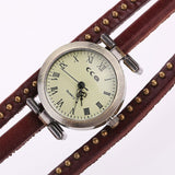 Women's Rivet Leather Bracelet Watch - Dazpy