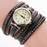 Women's Rivet Leather Bracelet Watch - Dazpy