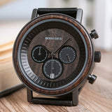 Men's Stainless Steel and Wood Watch - Dazpy