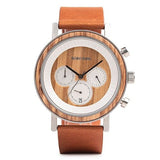 Men's Stainless Steel and Wood Watch - Dazpy