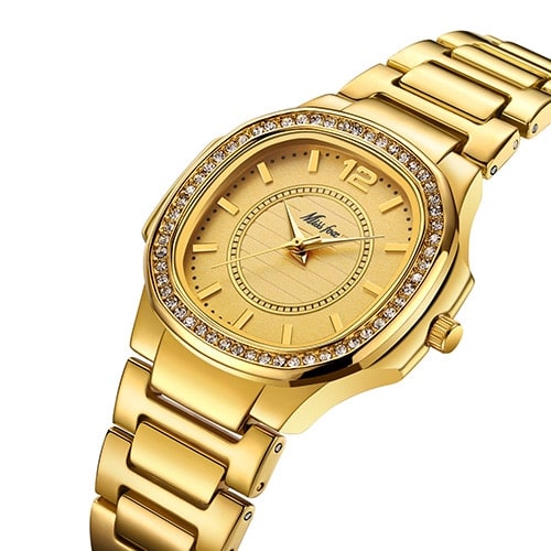 Women's Square Wrist Watch with Diamonds - Dazpy