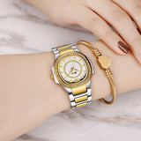 Women's Square Wrist Watch with Diamonds - Dazpy