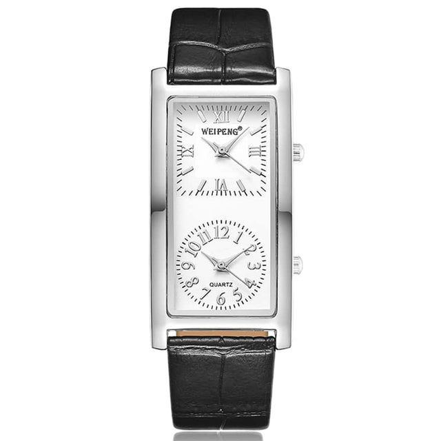 Women's Dual Dial Rectangular Quartz Watches - Dazpy